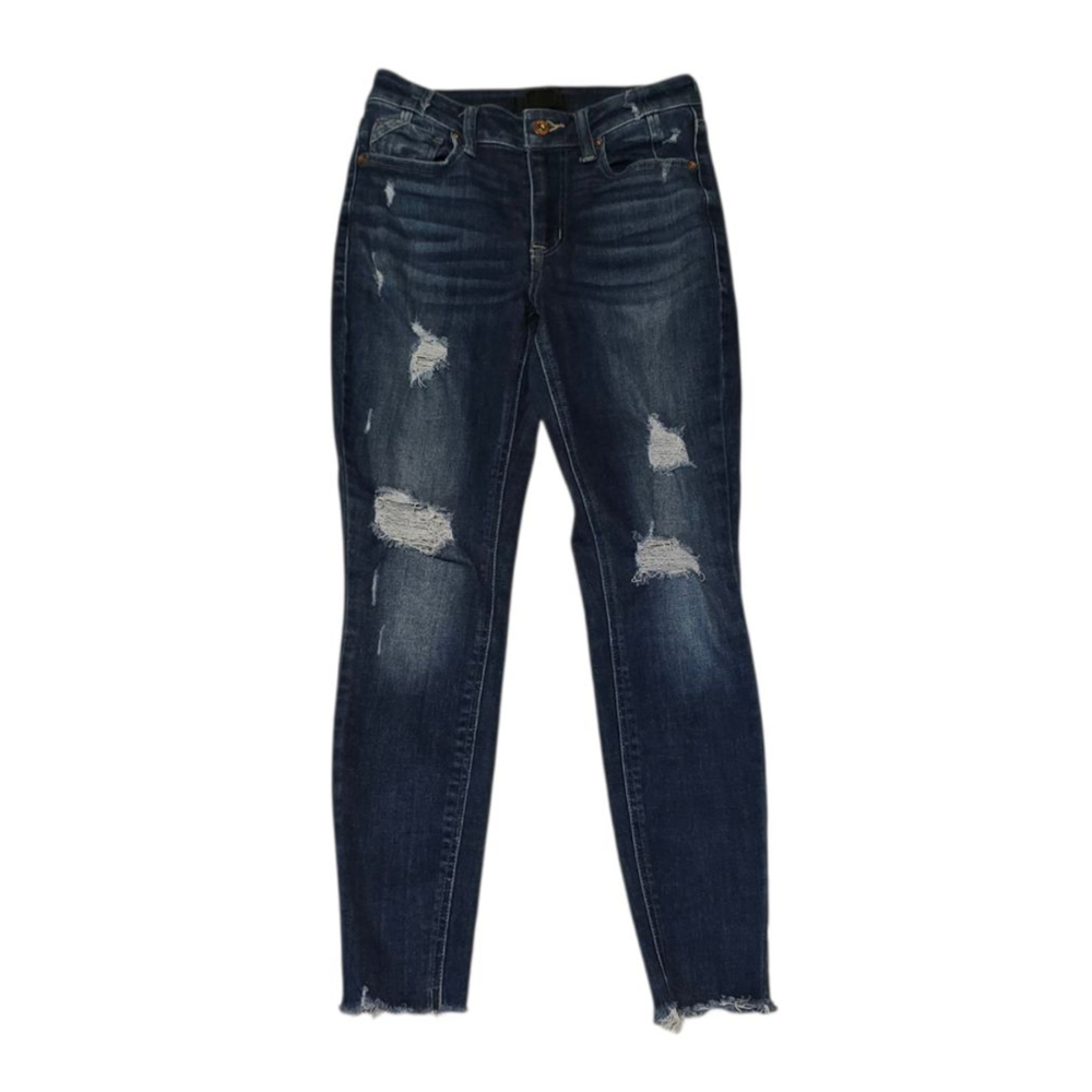 Women's Edgely Blue Distressed High Rise Super Skinny Jeans‎ Size 0